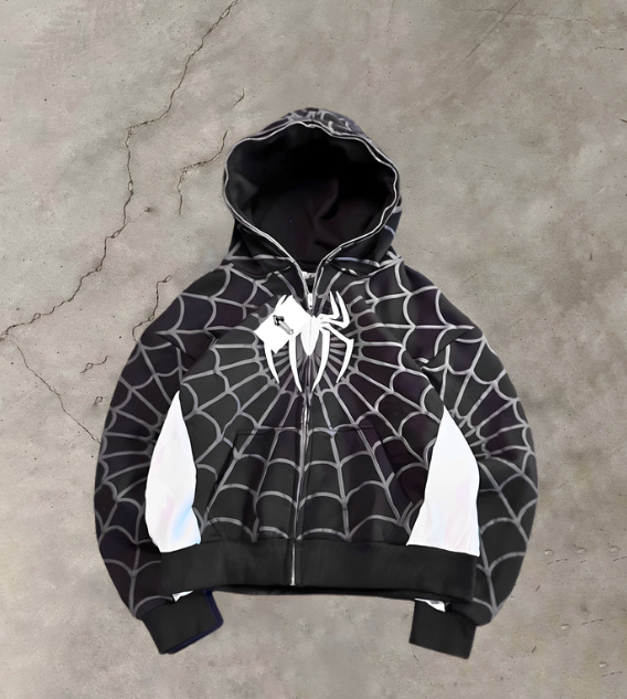 3D Baskılı Spider Hoodie