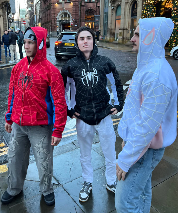 3D Baskılı Spider Hoodie