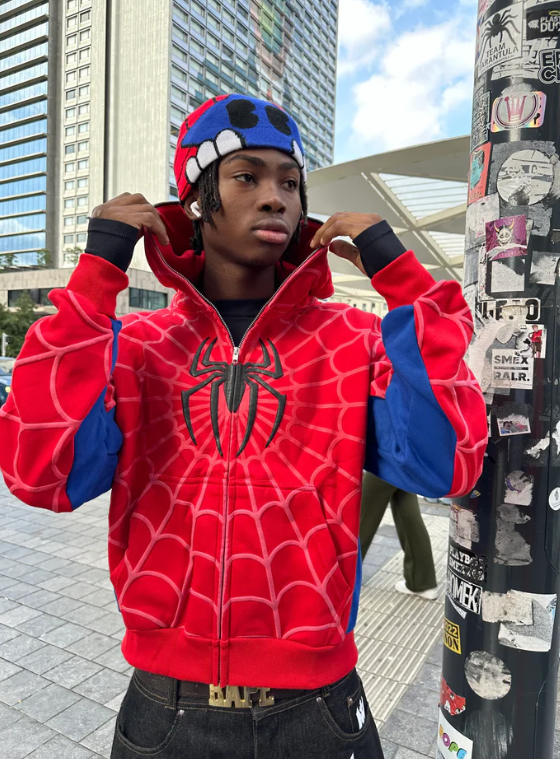 3D Baskılı Spider Hoodie